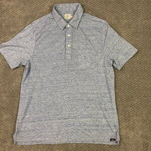 Faherty Polo Shirt Men's Large Heather Blue Movement